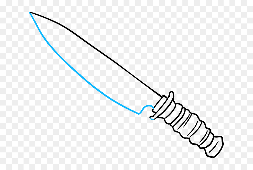 How To Draw Knife - Sword, HD Png Download - combat knife png