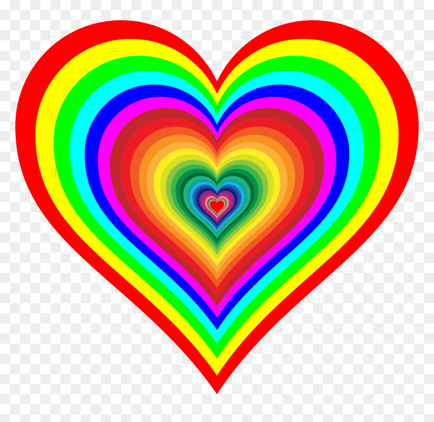 Rainbow Heart , Png Download - Rainbow Heart, Transparent Png - rainbow heart png