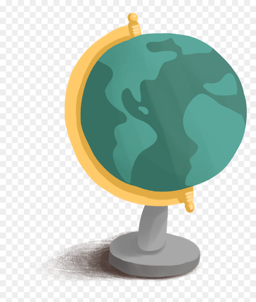 Cartoon Hand Drawn Fresh Stationery Png And Psd - Globe, Transparent Png - cartoon hand png