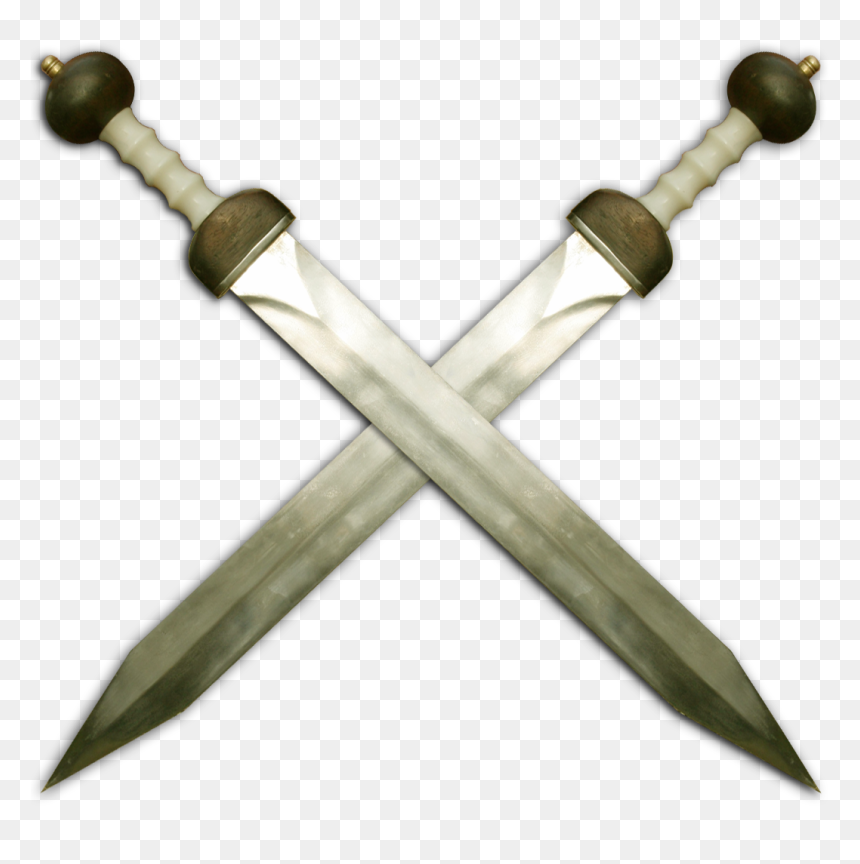 Crossed Gladii - Crossed Gladius Png, Transparent Png - combat knife png