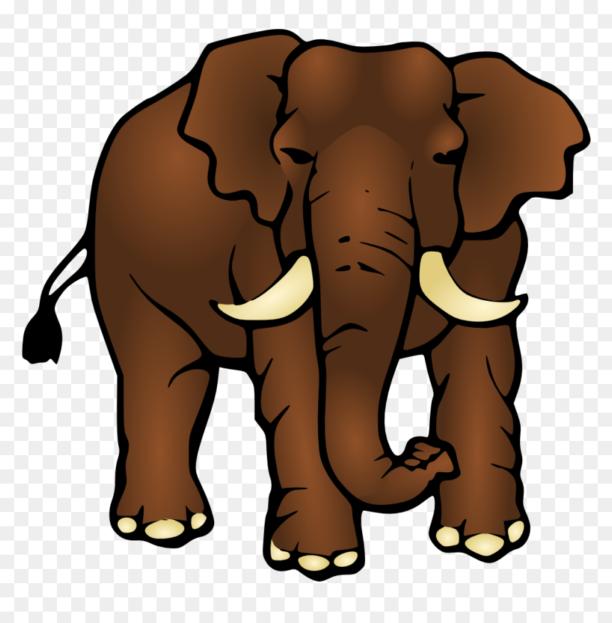 Asian Elephant Clipart Large Elephant Free Clipart - Large Clipart, HD Png Download - elephant clipart png