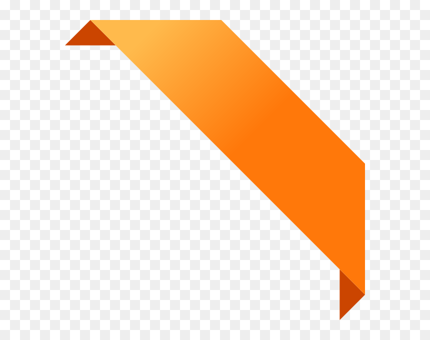 Thumb Image - Orange Ribbon Png, Transparent Png - corner ribbon png