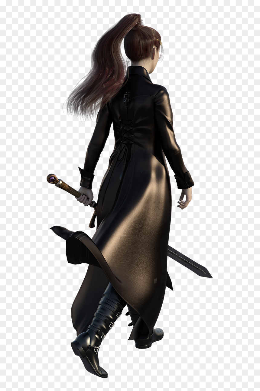 Girl, HD Png Download - woman walking png