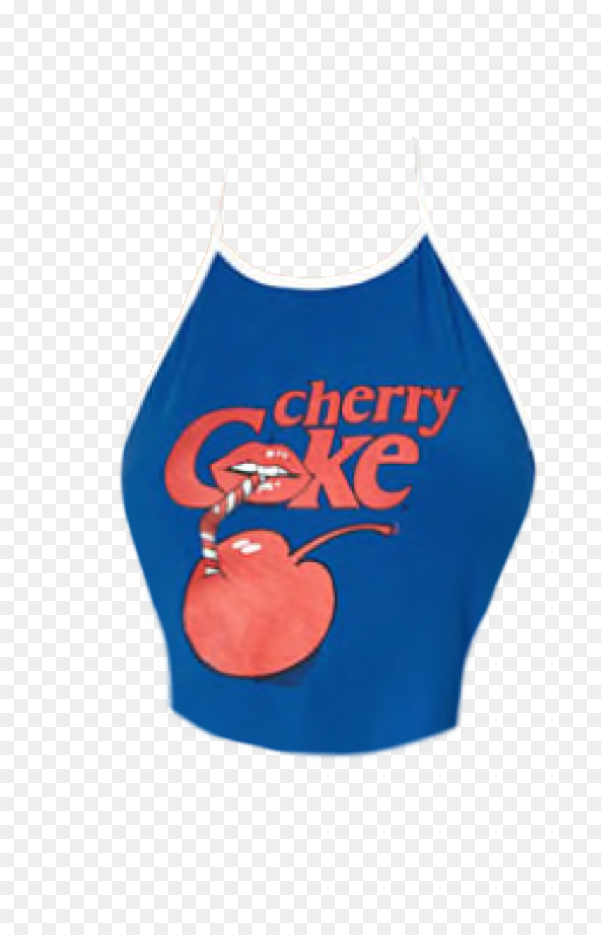 Blue Polyvore Moodboard Filler Cherry Coke Red Tank - Moodboard Top Png, Transparent Png - 90s png