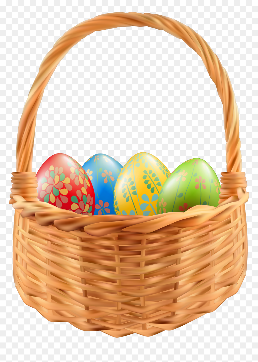 Clipart Beach Basket - Easter Basket Transparent Background, HD Png Download - picnic basket png