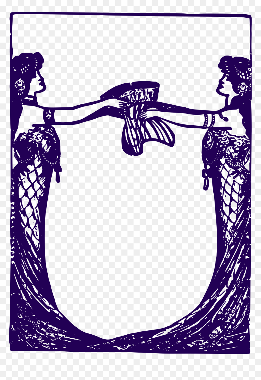 Corset Ladies Frame Clip Arts - Illustration, HD Png Download - gothic border png