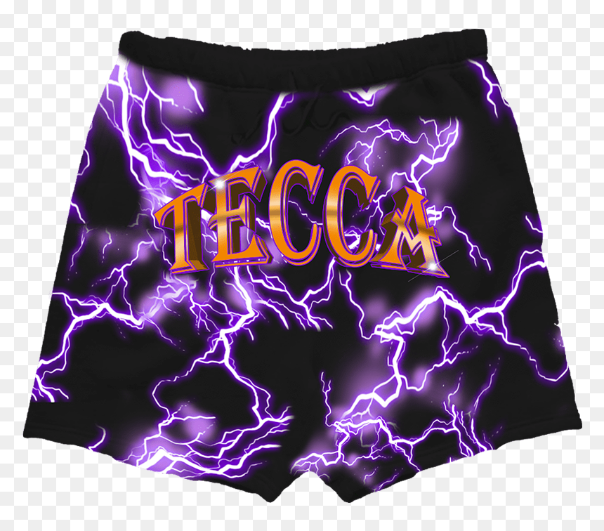 Lil Tecca Merch Shorts, HD Png Download - purple lightning png