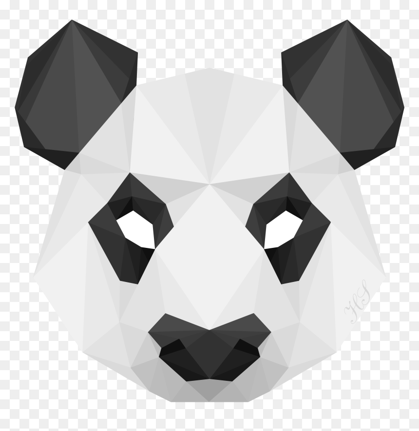 Giant Panda , Png Download - Panda Geometric Png, Transparent Png - panda face png