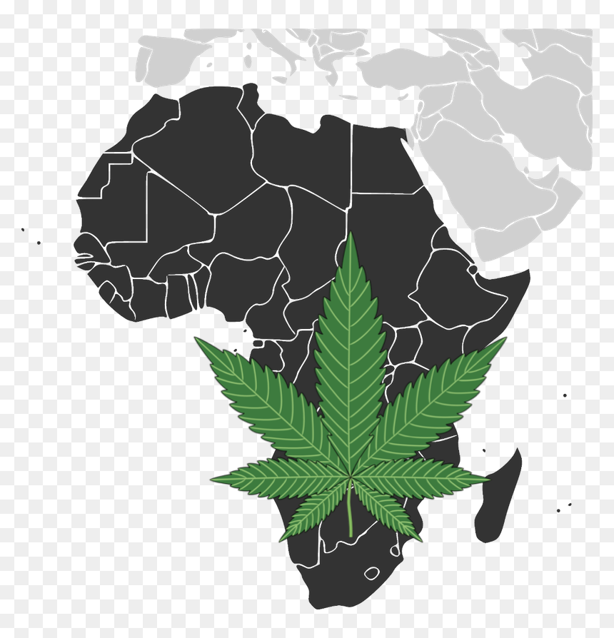 Map Of Africa Green, HD Png Download - cannabis png
