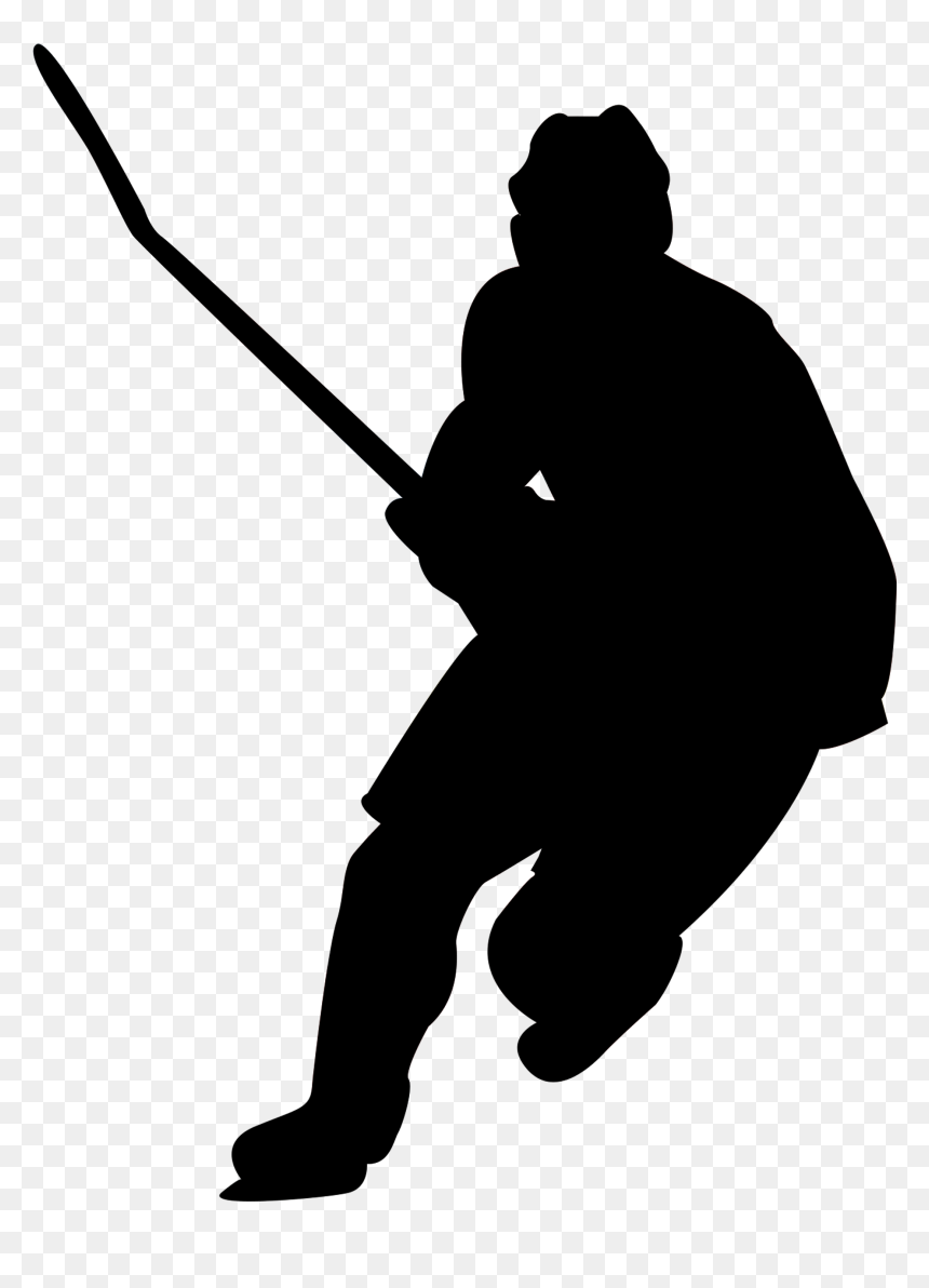 Transparent Hockey Player Shooting Clipart - Hockey Player Silhouette Png, Png Download - hockey png