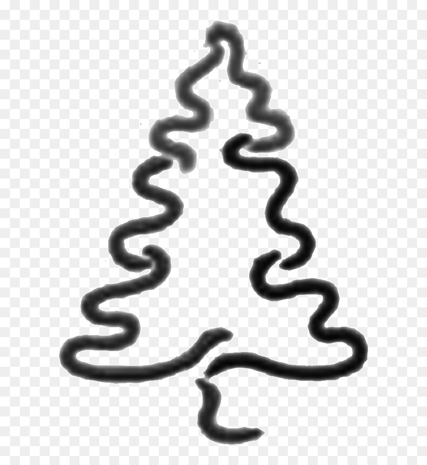 Christmas Tree Outline - Illustration, HD Png Download - tree outline png