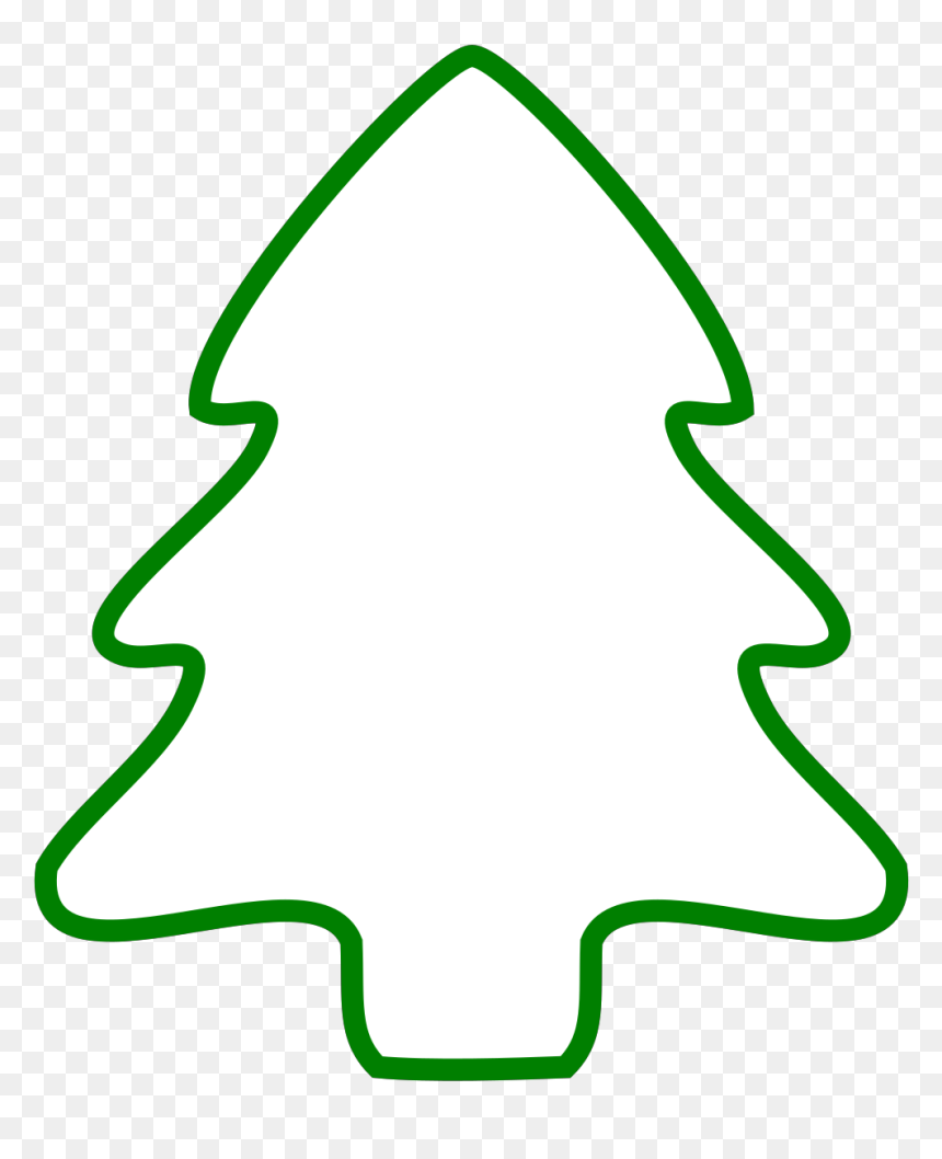 Christmas Tree Outline Clip Art Png, Transparent Png - tree outline png