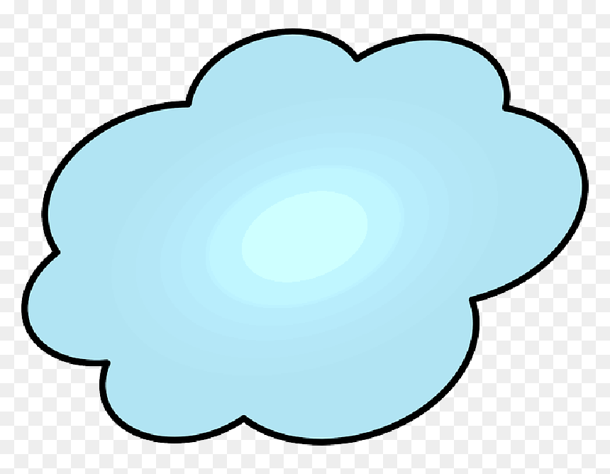 Transparent Blue Bubble Png - Wolkjes Transparant, Png Download - thinking cloud png