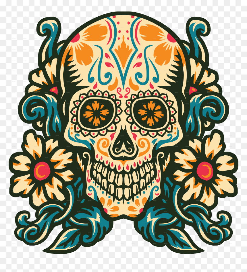 Sugar Skull, HD Png Download - gothic border png