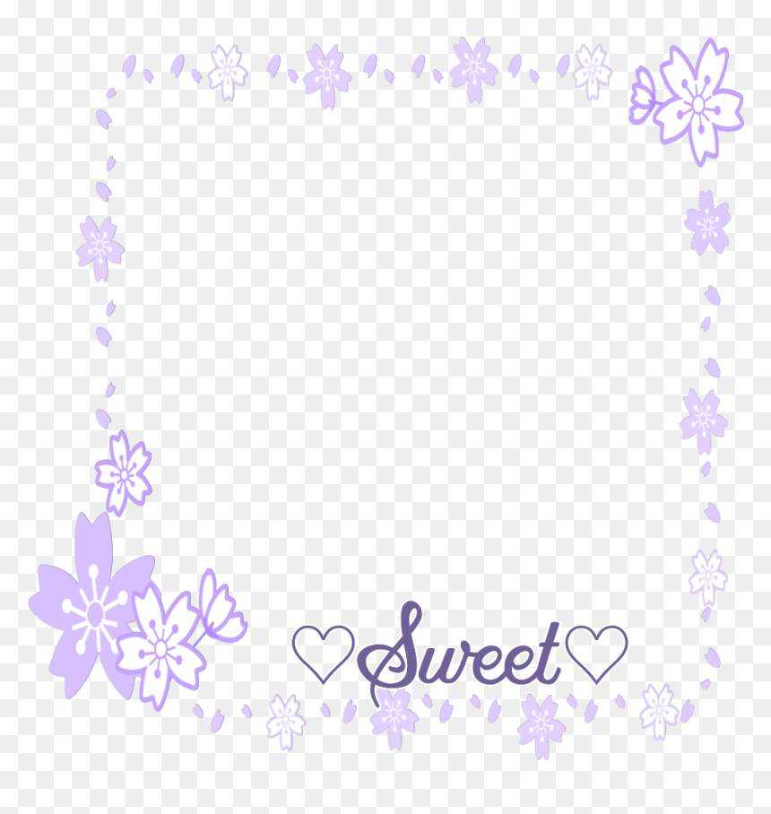 #mq #purple #flowers #flower #sweet #frame #frames - Jasmine, HD Png Download - purple flower crown png