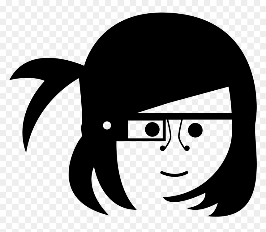 Girl Face With Google Glasses - Girl Playing Computer Icon Png, Transparent Png - cartoon glasses png