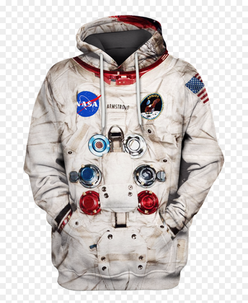 Transparent Broken Matt Hardy Png - Neil Armstrong Space Suit Hoodie, Png Download - space suit png