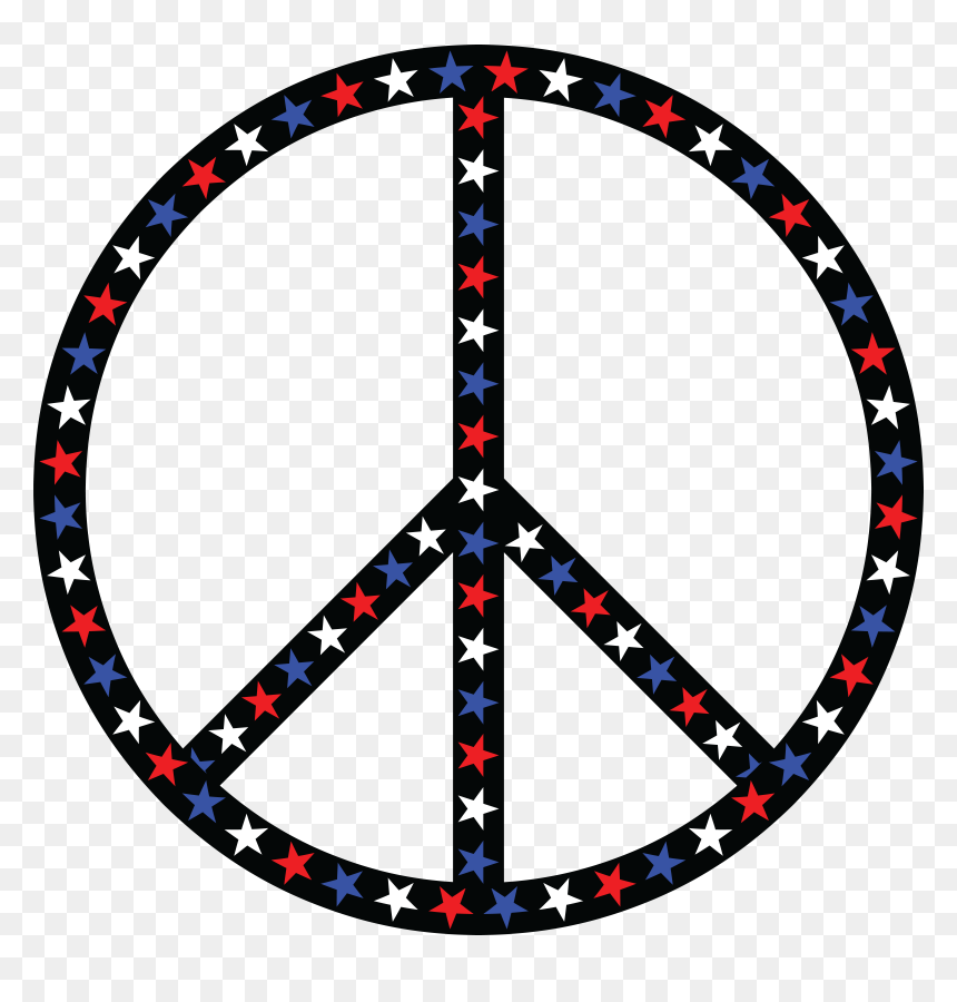 Free Clipart Of A Patriotic - Peace Sign No Background, HD Png Download - patriotic png