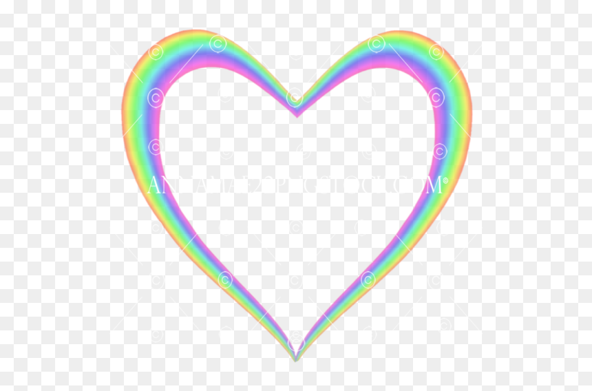 Heart, HD Png Download - rainbow heart png
