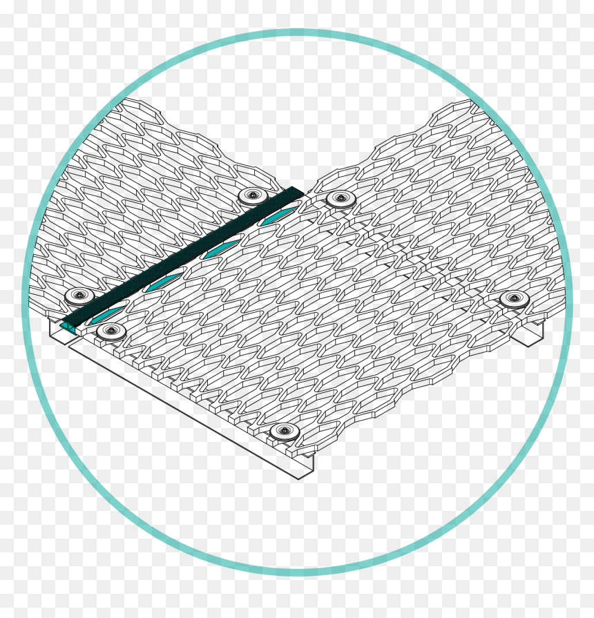 Walkway Joiner Walkway Corner - Circle, HD Png Download - corner ribbon png
