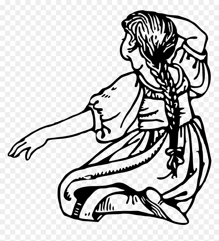 Girl Sitting Clip Arts - Clip Art, HD Png Download - girl sitting png