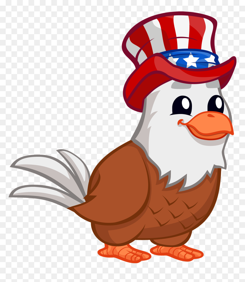 Patriotic Turkey Picture Library Download - Patriotic Eagle Clip Art, HD Png Download - patriotic png