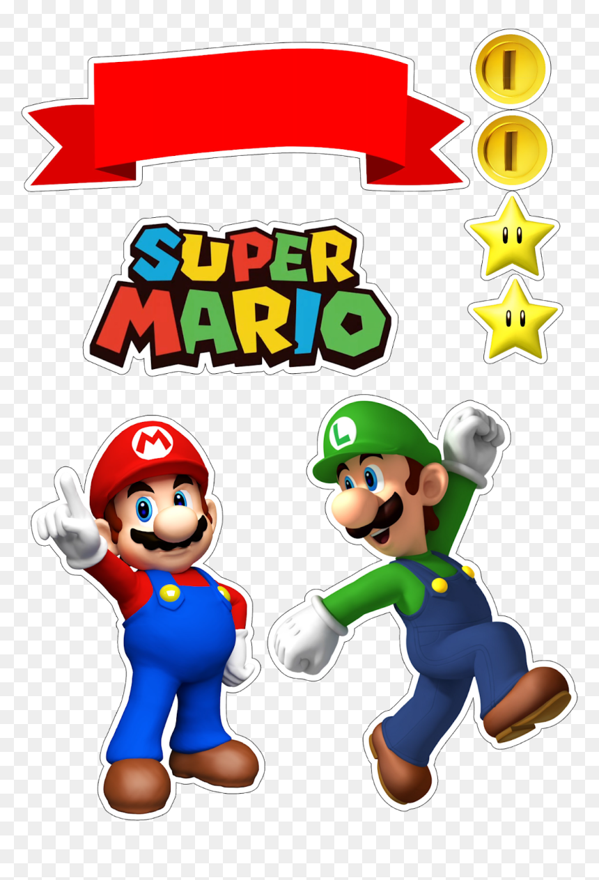 Mario Clipart Tall - Topper De Mario Bros, HD Png Download - mario.png