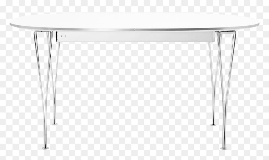 B619 Table Series White Laminate - Coffee Table, HD Png Download - white oval png
