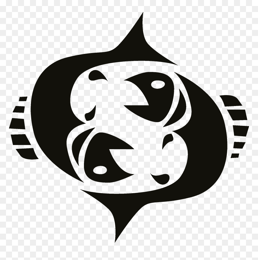 Zodiac Signs Silhouette Png Pisces Png- - Pisces Png, Transparent Png - pisces png