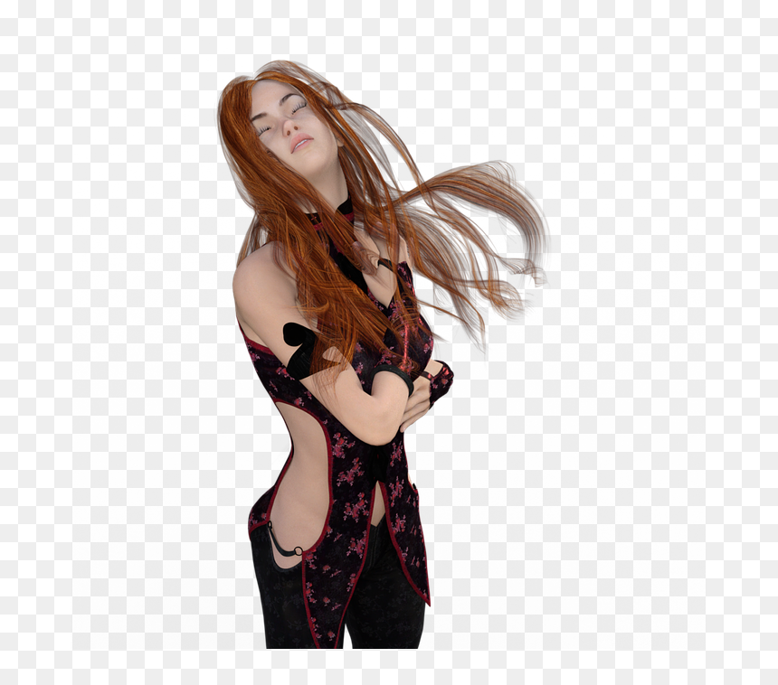 Red Haired Woman Png, Transparent Png - red hair png