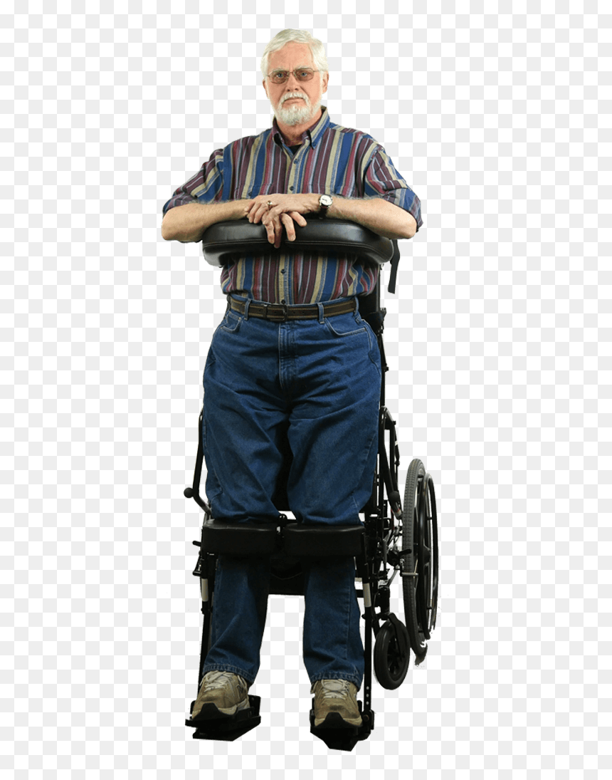 Man Standing In Superstand Wheelchair - Wheelchair Standing, HD Png Download - man standing png