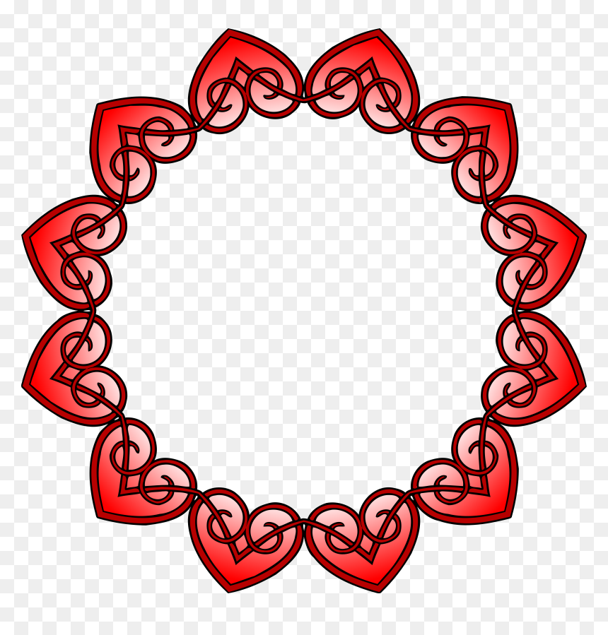 Hearts Frame Clip Arts - Designer Hindu Circle Png, Transparent Png - heart frame png