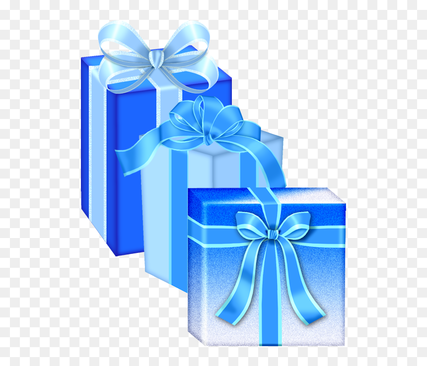 Новогодние Скрап Полезности - Blue Christmas Gifts Transparent, HD Png Download - christmas gifts png