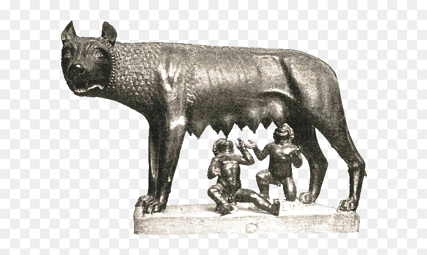 File - Lupacapitolina - Romulus And Remus Png, Transparent Png - lupa png