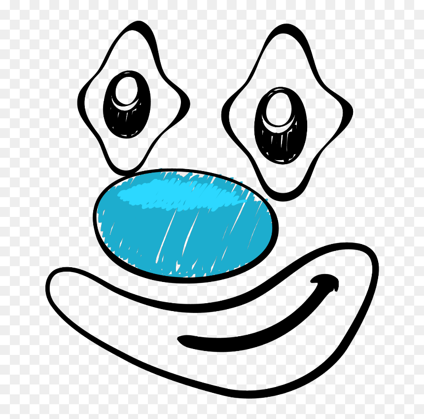 Transparent Clown Face Clipart - Clown, HD Png Download - clown nose png