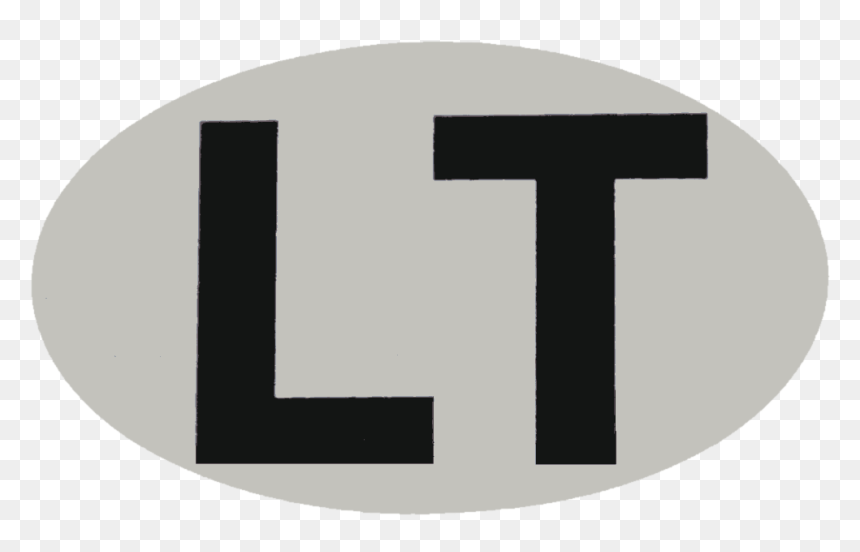 Lt International Vehicle Registration Oval - Portable Network Graphics, HD Png Download - white oval png