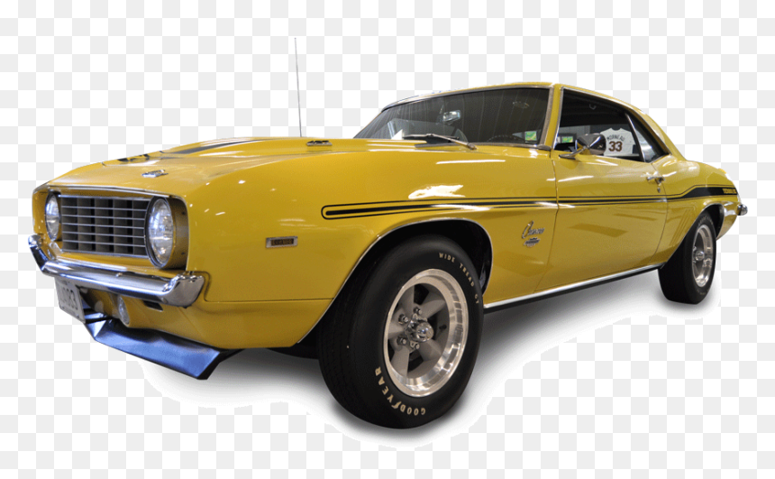 Classic Yellow Camaro Png, Transparent Png - muscle car png