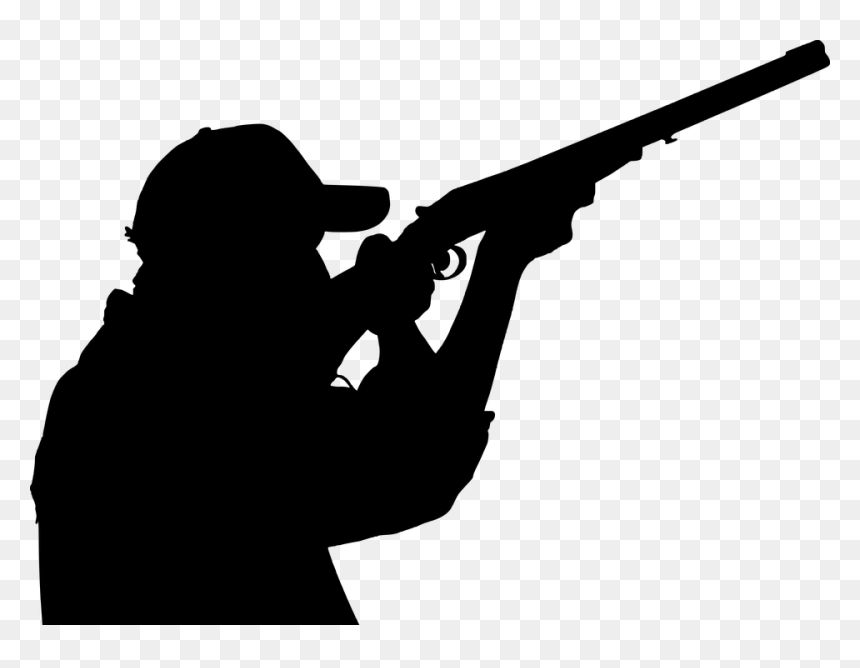 Hunter Shooting Silhouette, HD Png Download - gun silhouette png