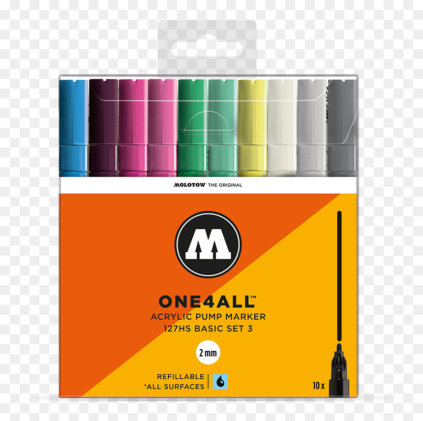 Cold Krush Online Store / Art Supplies / Marker Sets - Molotow One4all 127hs Basic Set 1, HD Png Download - art supplies png