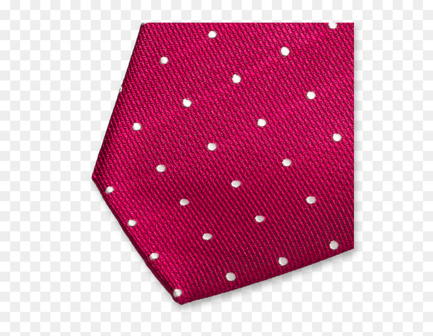 Fuchsia Tie With White Dots - Polka Dot, HD Png Download - white polka dots png