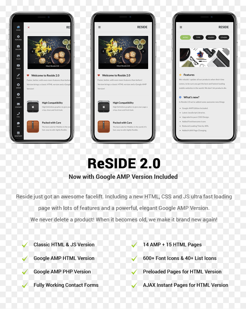 Reside Mobile Template - Evidence Tags, HD Png Download - mobile phone png
