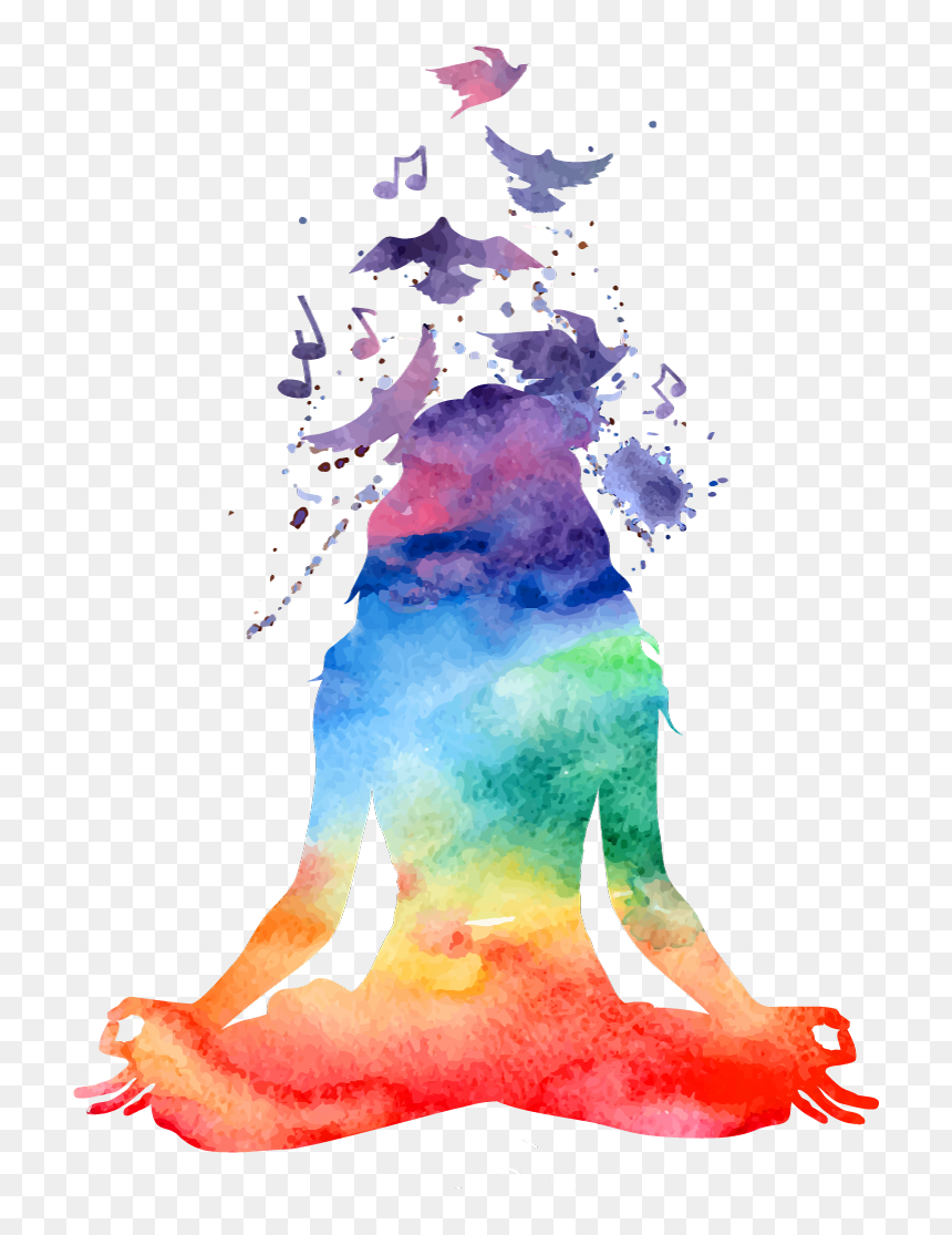 Chakra Meditation Transparent - Yoga Art, HD Png Download - meditation png