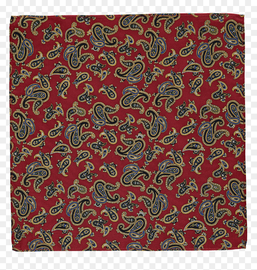 Pocket Square Paisley Dark Red - Motif, HD Png Download - red tie png