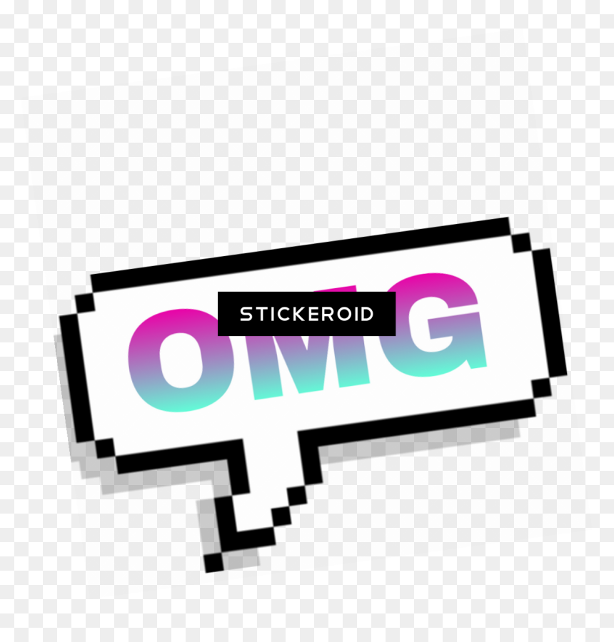 Bubble Text Png Pixel , Png Download - Graphic Design, Transparent Png - omg png
