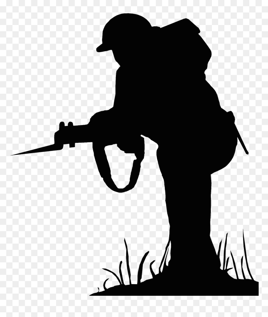 War Illustration Png, Transparent Png - gun silhouette png