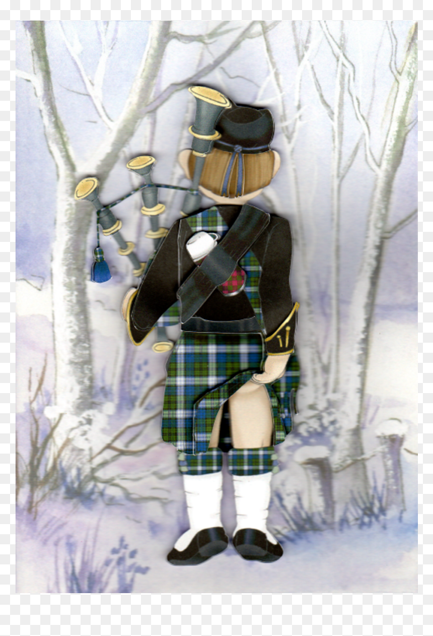 Bagpiper Christmas Background, HD Png Download - snow background png