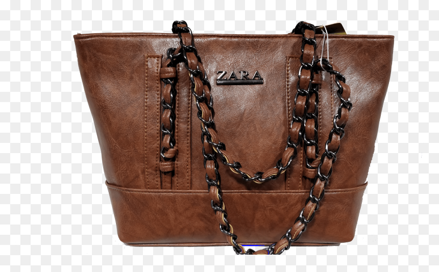 Black Chain Shoulder Bag Zara - Shoulder Bag, HD Png Download - black chain png