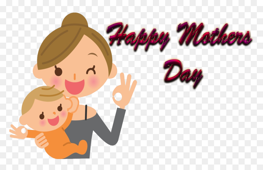 Happy Mothers Day Png Free Image Download - Cartoon, Transparent Png - happy mother's day png