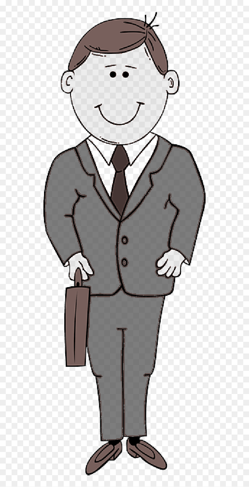 People, Man, Guy, Person, Cartoon, Men, Suit, Standing - Cartoon Man In Suit, HD Png Download - man standing png