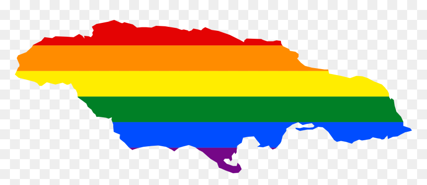 Lgbt Flag Map Of Jamaica - Jamaica Gay Flag Map, HD Png Download - jamaican flag png